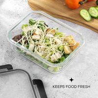 Atraux 1040ml Pack Of 12 Airtight Glass Food Storage Containers, Meal Prep Lunch Box With Lids For Home &amp; Office