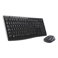 Logitech Wireless Arabic Keyboard And Mouse Combo MK270 Black