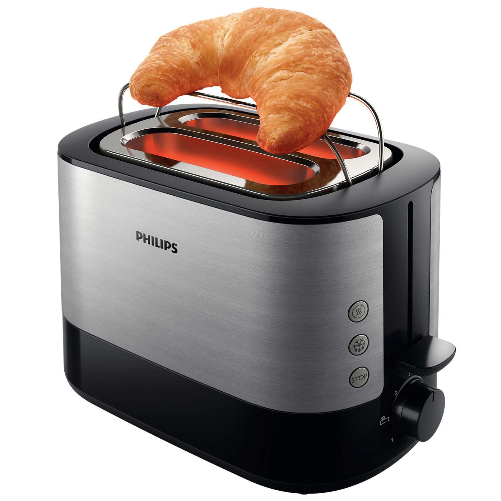 Buy Philips 2 Slice 950 Watts Metal & Plastic Toaster HD2637 Online
