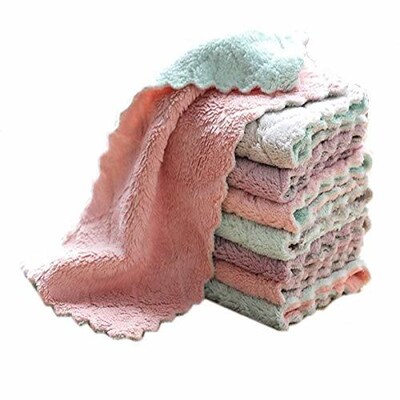 6PCS Cotton Kitchen Tea Towels Absorbent Lint Free Catering Restaurant Cloth  Dish Towels