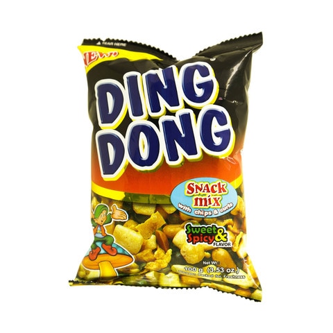Ding Dong Sweet And Spicy Flavour Snack Mix With Chips And Curls 100g