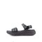 LARRIE Ladies Black Velcro Strap Comfort Sandals