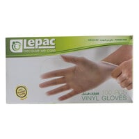 Lepac Powder-Free Gloves White Medium 100 PCS
