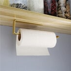 Buy Doreen Paper Towel Holder under Cabinet Mount Easy One Handed Tear Adhesive Paper Towel Rack 12 Inch Bar  Fits All Roll Sizes Stainless Steel golden(GC2247A) in UAE