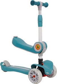 Lovely Baby 2 In 1 Scooters For Kids, Toddler Scooter For Ages 2-7, Music &amp; Light Kids Scooter, Kick Scooter With Foldable Seat, 3 Wheel Scooter And Adjustble Height For Boys/Girls (Blue)