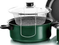 Olympia 14-Piece Non Stick Cookware Set Green