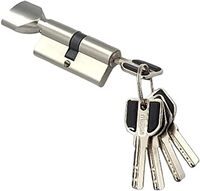 MSM Door lock cylinder 60mm, one side key one side knob Spanish product