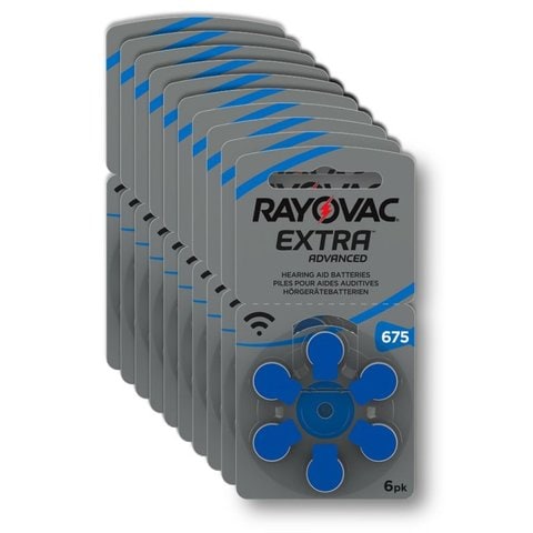 Rayovac Extra Advanced Hearing Aid Batteries Size 675 &ndash; 60 Batteries