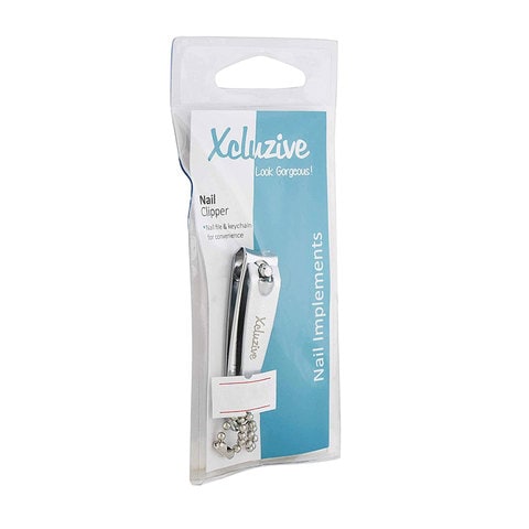 Xcluzive Nail Clippers With Key Ring And File 602F Silver