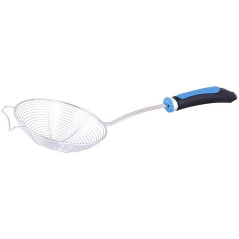 Raj Stainless Steel Skimmer With Nylon Handle Silver 19cm