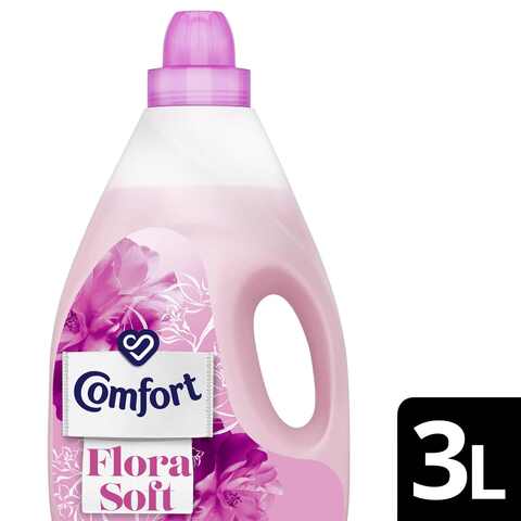 Comfort Fabric Softener For Super Soft Clothes Flora Soft Gives LongLasting Fragrance 3L