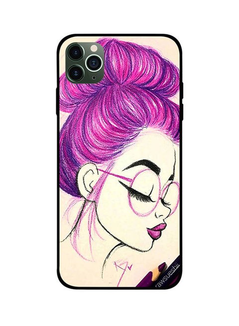 Theodor - Protective Case Cover For Apple iPhone 11 Pro Pink Hair Girl