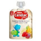 Buy Nestle Cerelac Raspberry, Pear, Banana And Oats Puree 90g in Kuwait