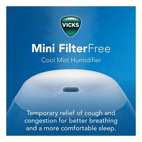 Vicks VUL525E1 Mist Ultrasonic Humidifier With 2 Menthol Pads Included