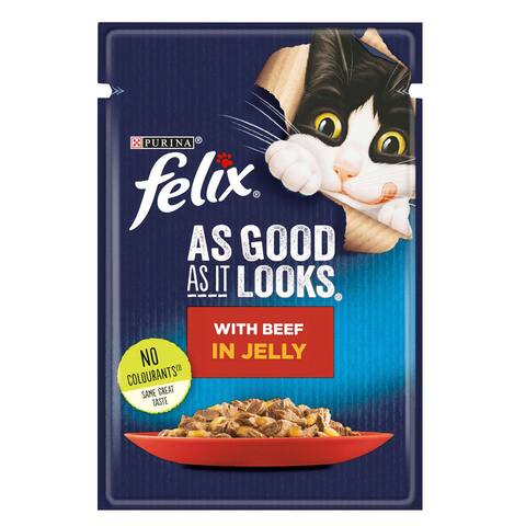 Purina Felix Cat Food Beef In Jelly 85g
