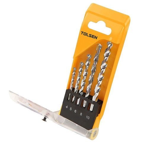 Buy Tolsen Masonry Drill Bits Set 75459 5PCS Online Shop Home