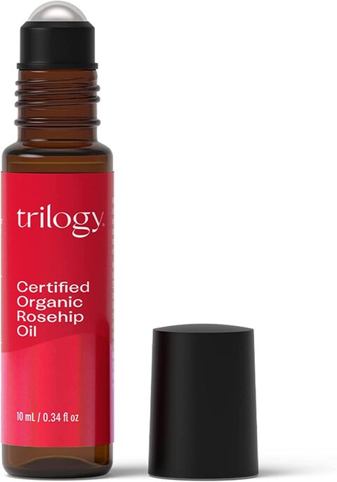 Trilogy Certified Organic Rosehip Oil, Pure Cold-Pressed Rosehip Seed Oil For Scars, Stretch Marks, Fine Lines And Wrinkles, With Omega 3, 6 And 9 For All Skin Types, USDA Certified, 0.34 Ounce