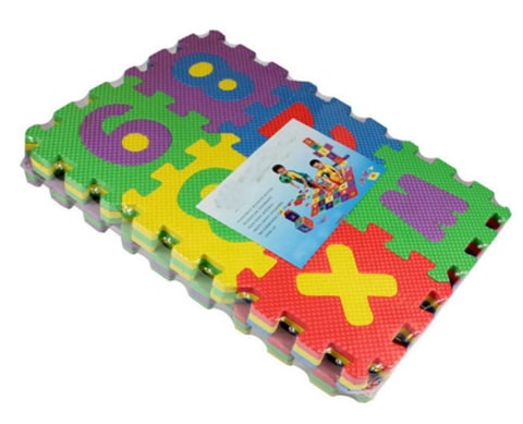 Rainbow Toys 36pcs EVA Puzzle Baby Toys Foam Alphabet Numbers Mini Play Mat 36 Pieces