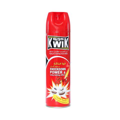 Kwik Flying &amp; Crawling Insect Killer 2 In 1 Can 400ml