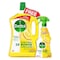 Dettol Multi Action Cleaner Lemon 3L With Dettol Power All Purpose Cleaner Lemon 500ml