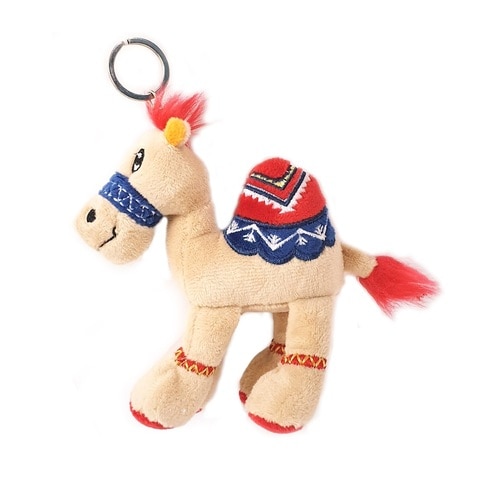 Caravaan - Soft Toy Camel Beige Size 12cm with key ring attachment