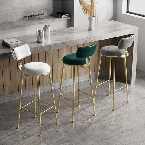 High stool discount chair with back