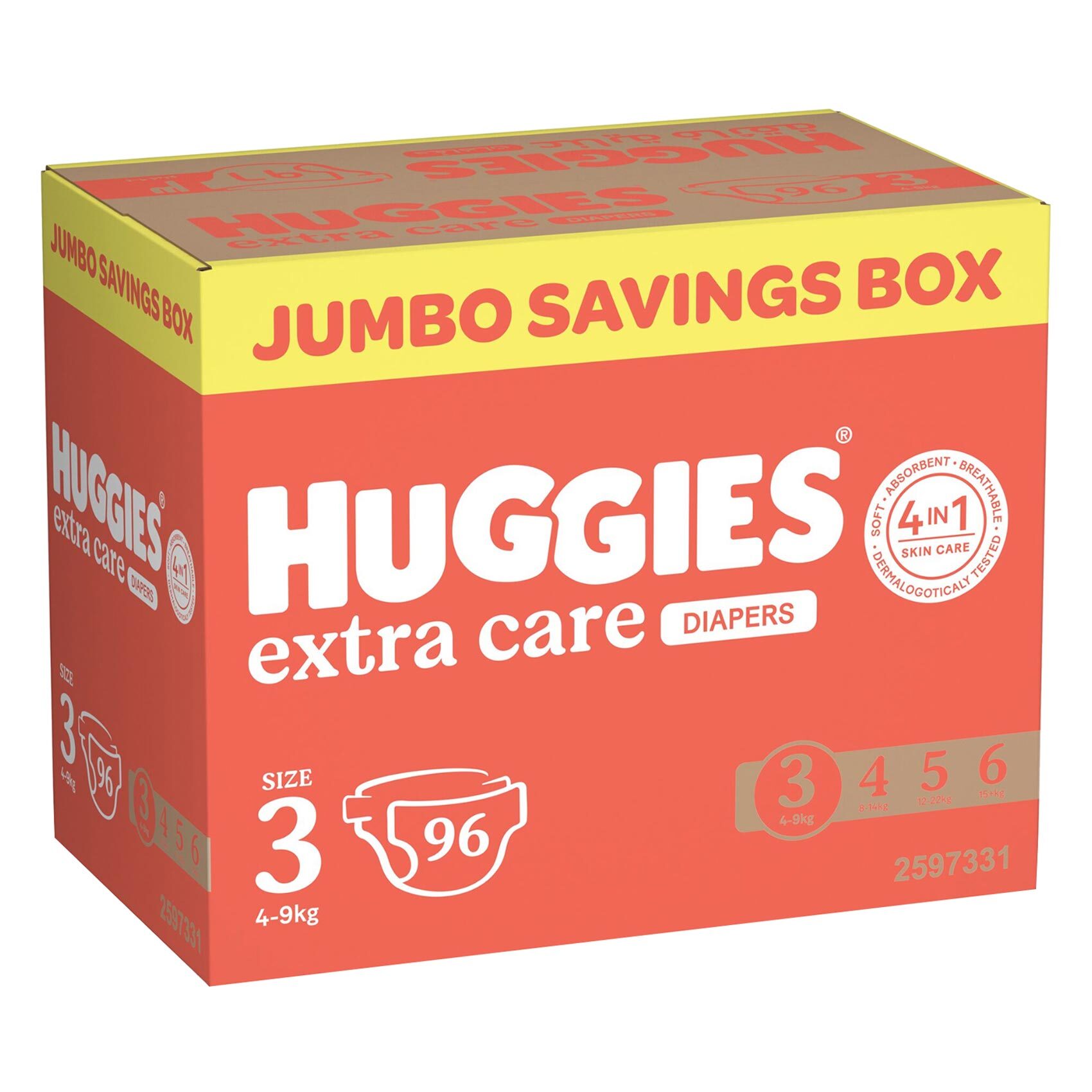 Huggies size hot sale 3 box