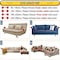 DEALS FOR LESS - 3 Seater Sofa Cover, Stretchable Couch Slipcover, Arm chair cover, furniture protector from Pets, Dogs, Cats, Kids mess for living room, Bedroom, Bohemia Design.