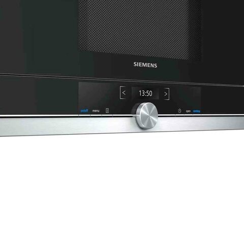 Siemens iQ700 Built-in Microwave Oven 21L BE634LGS1M Black