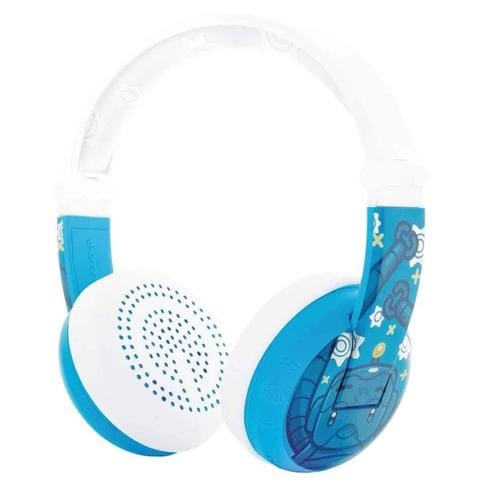 BuddyPhones - Wave Bluetooth Headphones Waterproof Robot - Blue