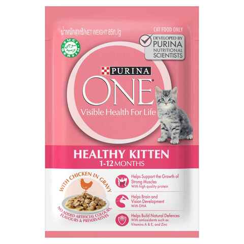 Purina One Healthy Kitten 1 To 12 Months With Chicken In Gravy Cat