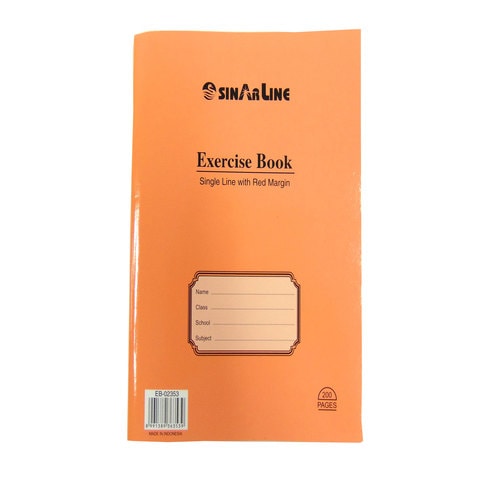 Sinarline Exercise Book Ruled 100 Sheets Orange