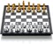 Samdone Large Size Magnetic Checkers/Draughts Folding Chessboard International Chess Set Travel Board Game Competition Toy