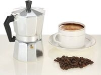 Generic Selecto 3 Cup Aluminium Espresso Coffee Stovetop, Percolator, Mocha Pot, For Both Gas &amp; Electric Stove (3 Cup)