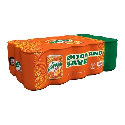 Mirinda Orange Carbonated Soft Drink 155ml Pack of 15