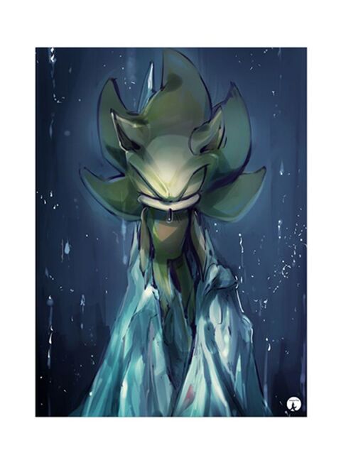 Video Game Sonic Metal Plate Poster Multicolour 15x20centimeter