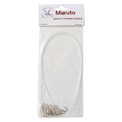 Buy Maruto Snelled Hook DS4310N Silver Size 06 Online - Shop Health &  Fitness on Carrefour UAE