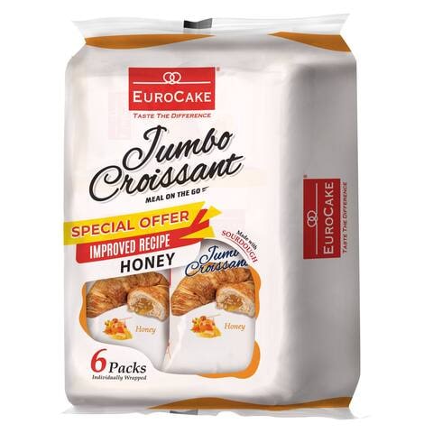 Euro Cake Honey Filled Jumbo Croissant 50g Pack of 6