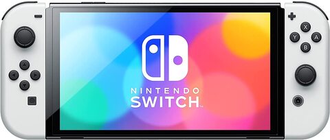 Nintendo Switch - OLED Model, Black &amp; White Joy Con