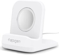 Spigen S350 Stand Designed for Apple Watch Charger Stand Series 7/6/SE/5/4/3/2/1 (45mm,44mm,42mm,41mm,40mm,38mm) Durable TPU with Non-Slip Stable Base - White