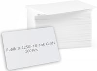 Rubik 100pcs Blank ID-125Khz RFID Key Cards for RFID Copier/Reader/Writer/Duplicator (ID-125KHz 100 Cards)