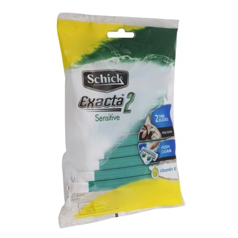 Buy Schick Exacta 2 Sensitive Disposable Green 10 Razors in UAE