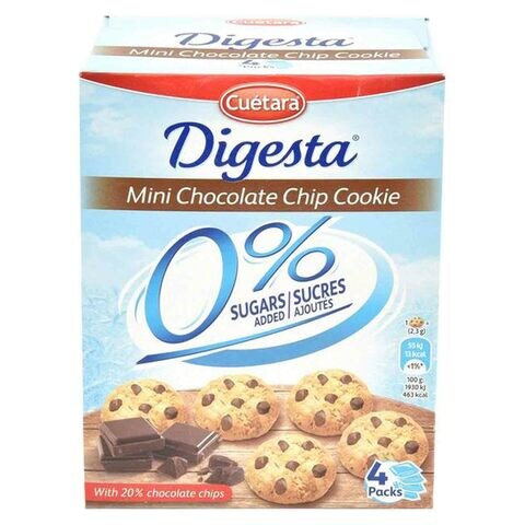 Cuetara Digesta Zero Sugar Mini Chocolate Chip Cookies 120g