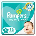 Buy PAMPERS DIAPERS (4) 9-14KG  MAXI   X16 in Kuwait