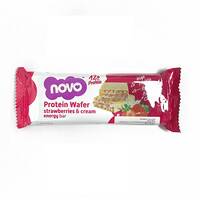 Novo Protein Wafer Strawberries And Cream Energy Bar 40g
