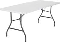 Showay Class Dn-Bm0 Heavy Duty Folding Table Centerfold, Ideal For Crafts, Outdoor Events, Convenient Carry Handle, 6-Feet, White - Cldnbm09, 180*74cm