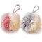 2 Packed Soft Bath Sponge With Shower Mesh Foaming Loofah Exfoliating Scrubber For Body And Face With Premium Multicolour Look.