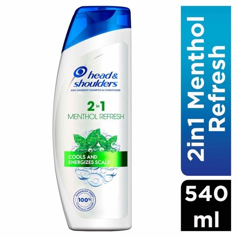 Buy Head  Shoulders 2in1 Menthol Refresh Anti-Dandruff Shampoo  Conditioner for Itchy Scalp, 540 ml in Saudi Arabia