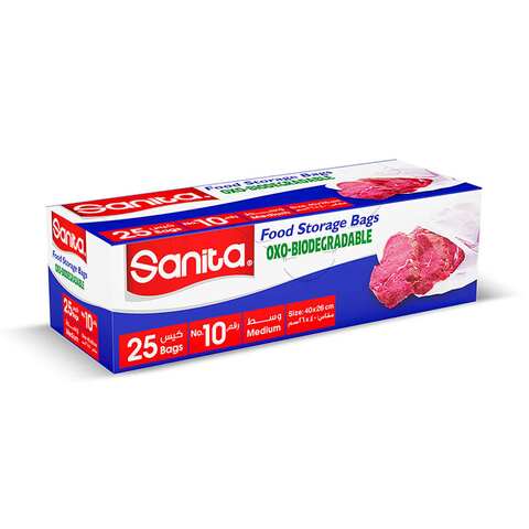 Sanita Food Storage Bags Biodegrdable #10 25 Bags