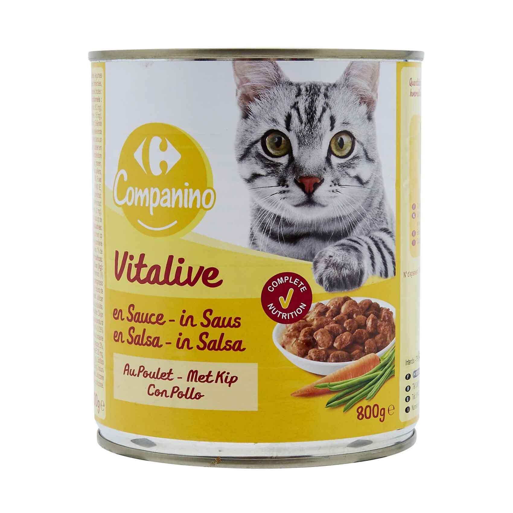 Carrefour Companino Vitalive In Sauce Chicken & Vegetables Cat Food 800g  Online | Carrefour Qatar